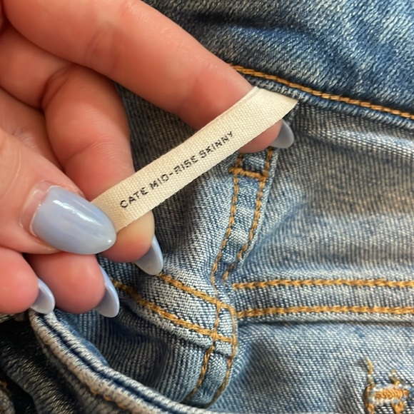 Rag & Bone Cate Mid-Rise Skinny Jeans - Cabell with Holes - Picture 6 of 11